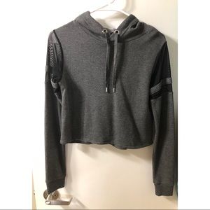 Cropped athletic hoodie